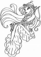 Winx Pixies Mermaid Colouring Bestcoloringpagesforkids Coloringhome sketch template