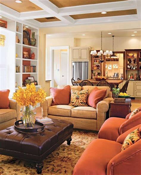 warm living room decorating ideas  traditional family room