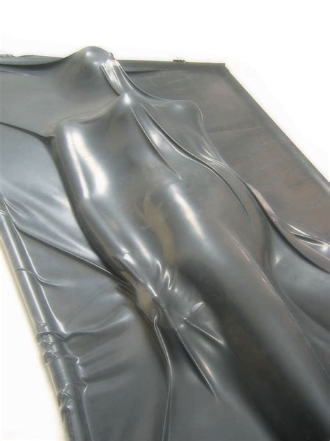 Angeldis Latex Costume Latex Vacbed Huge Size Black Deflated Rubber Bed