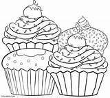 Cupcake Coloring Pages Adults Printable Kids Cool2bkids sketch template