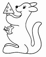 Kangaroo Coloring Christmas Pages Animals Easy Animal Clipart Baby Australia Outline Small Cartoon Drawing Cliparts Simple Colouring Tree Printable Boyama sketch template