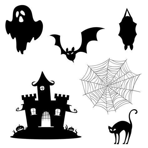 printable halloween silhouettes printable templates