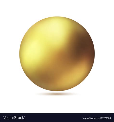 realistic gold metal sphere golden ball royalty  vector