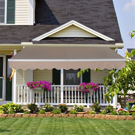 outdoor xx patio awning sun shade canopy shelter manual retractable ebay
