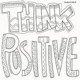 Coloring Pages Doodle Alley Positive Words Sheets Template Printable Color Colorings Getdrawings Getcolorings Print sketch template