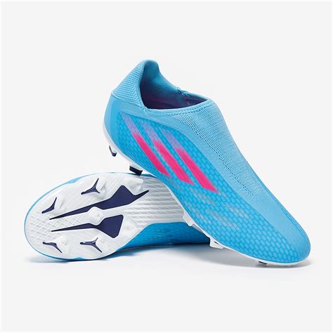 adidas  speedflow laceless fg sky rushteam shock pinkwhite mens boots prodirect soccer
