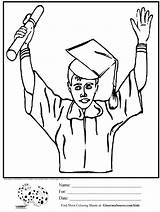 Coloring Graduation Pages Kids Color Print Number Library Clipart Popular Book sketch template