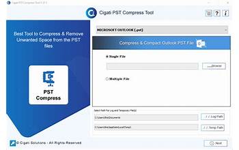 Cigati PST Compress Tool screenshot #3