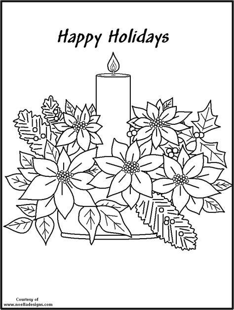 christmas flower coloring pages  flower site
