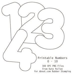 easy        printable numbers digital stamps