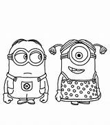 Coloring Baby Minion Pages Printable Minions Getcolorings Girls sketch template
