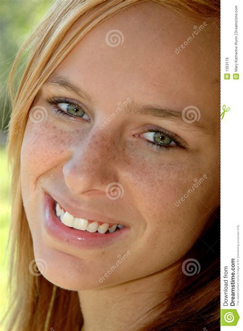 face of happy teen girl royalty free stock images image 1353179
