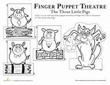 Little Pigs Three Puppets Finger Fairy Tales Education Worksheets Worksheet Coloring Puppet Activities Pig Pages Gif Book Unit Crafts Kindergarten sketch template