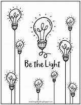 Light Bulb Bulbs Template Coloring Pages sketch template