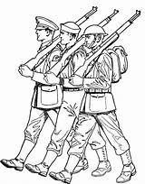 Veterans Marching Clip Kolorowanki sketch template