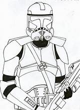 Clone Trooper Galactic Wars Commander Justcolorr sketch template