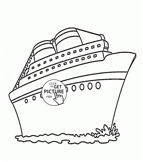 cruise ship coloring page  kids transportation coloring pages
