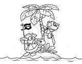 Pirate Island Coloring Pirates Coloringcrew User Registered Colored sketch template