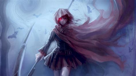 Anime Rwby Ruby Rose Fantasy Woman Girl Warrior Digital Art By Huongg Ttm