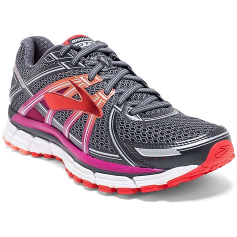 brooks womens adrenaline gts  running shoes wide anthracite