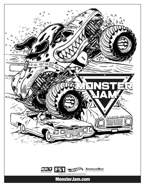 monster jam coloring pages earth shaker  pic pinned  vehicles