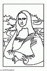Mona Vinci Leonardo Monalisa Parapintarycolorear Imagui sketch template