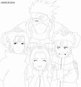 Team Naruto Drawing sketch template