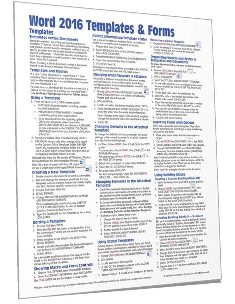 quick reference guide template perfect template ideas