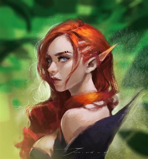Hd Wallpaper Face Elves Redhead Portrait Young Adult One Person