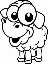 Coloring Cartoon Farm Baby Animal Sheep Wecoloringpage Pages sketch template