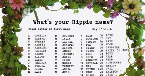Enjoy The Kiss What S Your Hippie Name