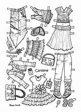 Paper Caroline Til Farvelægge Doll Colour Karen Dolls sketch template