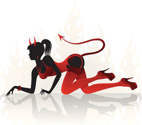 Royalty Free Devil Sex Symbol Women Pin Up Girl Clip Art
