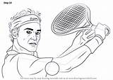 Federer Drawing Roger Drawingtutorials101 sketch template