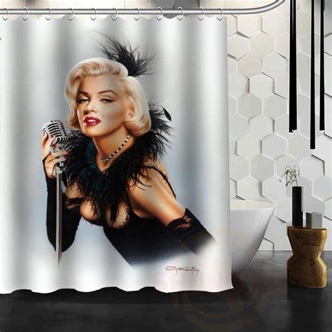 Best Nice Custom Pin Up Girl Art Shower Curtain Bath Curtain Waterproof