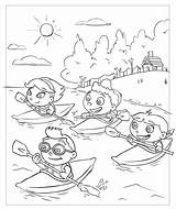 Einsteins Coloring Kleine Summers Kayaking sketch template