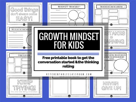growth mindset worksheets
