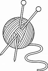 Sewing Clipart Knitting Clip Webstockreview Set Yarn sketch template