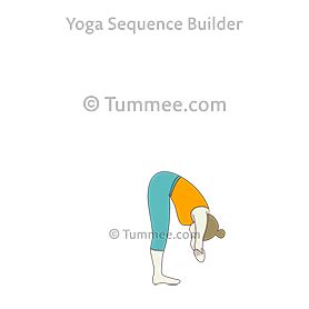 dangling pose yoga baddha hasta uttanasana yoga sequences benefits