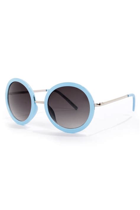 cute light blue sunglasses round sunglasses retro sunglasses 9 00