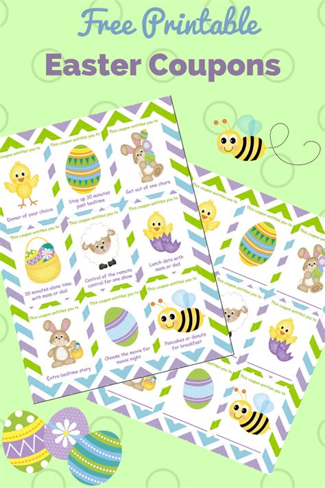 printable easter coupons  kids    images easter