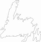 Newfoundland Outline Map sketch template