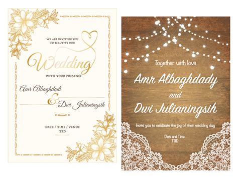 wedding cards templates  kj  dribbble
