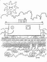 Caboose Charley Kid Adron Cheerful sketch template