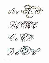 Calligraphy Flourishing Lettering Flourishes Alphabet Hand Modern Amazon sketch template