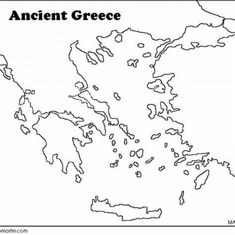outline map  ancient greece printable printable maps