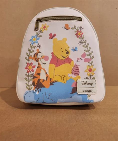 loungefly disney winnie  pooh spring flowers mini backpack