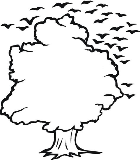 fall tree outline clipart