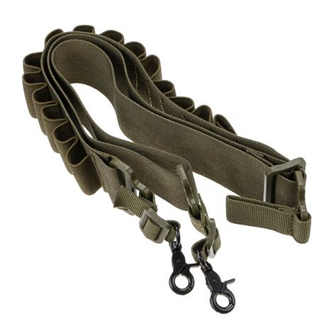 Tactical 2 Point Rifle Shotgun Sling 15 Shell Ammo Holder Bandolier