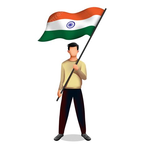 man waving india flag india indian flag indian flag waving png